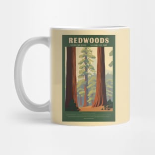 Redwoods National Park Vintage Travel Poster Mug